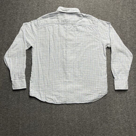 UNTUCKIT Long Sleeve Flannel Button Shirt Men's XL Blue Gray Check 100% Cotton - Picture 3 of 5